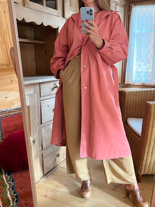 Pink Vintage Trench Coat