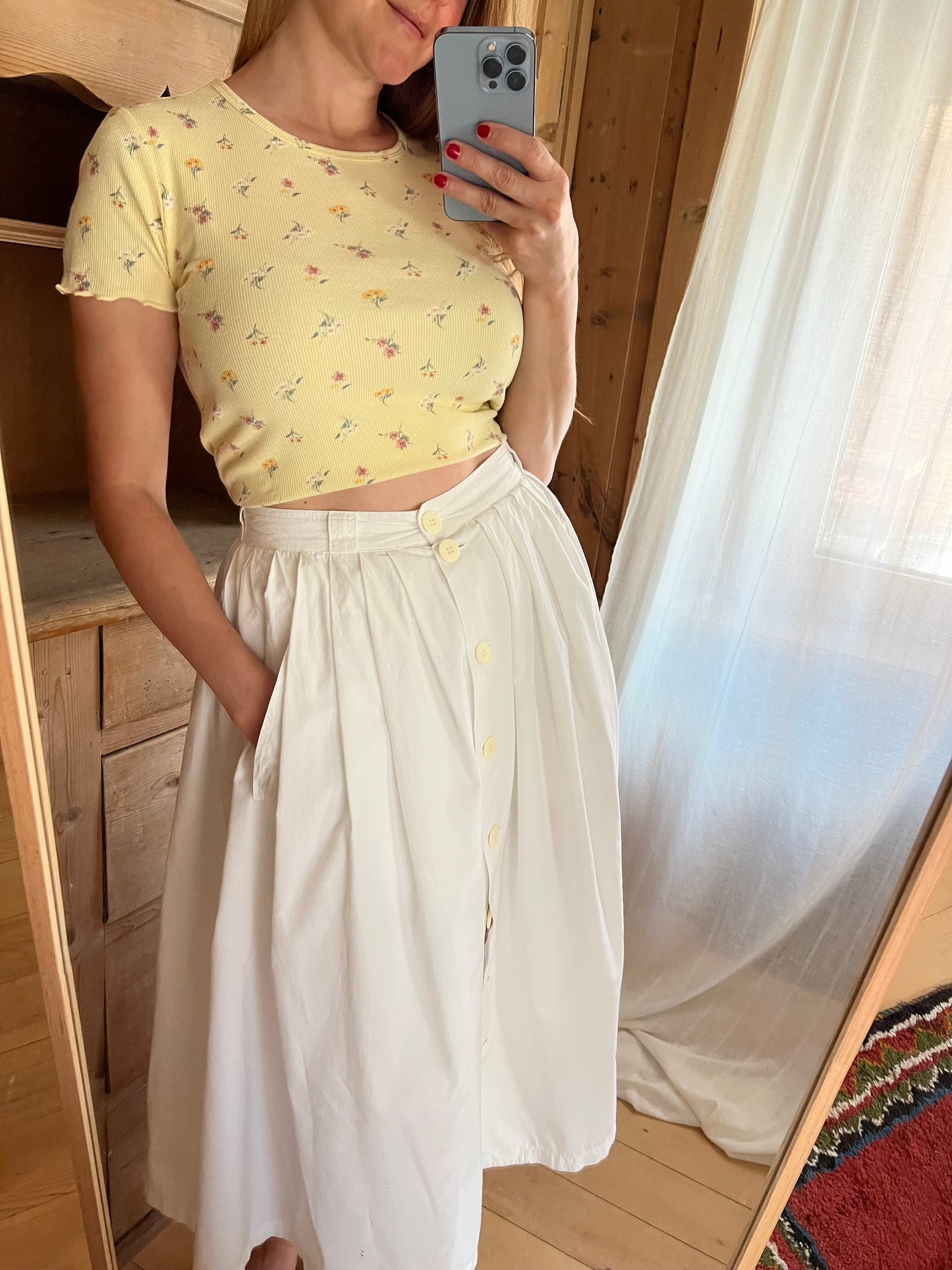 Vtg Cotton Skirt