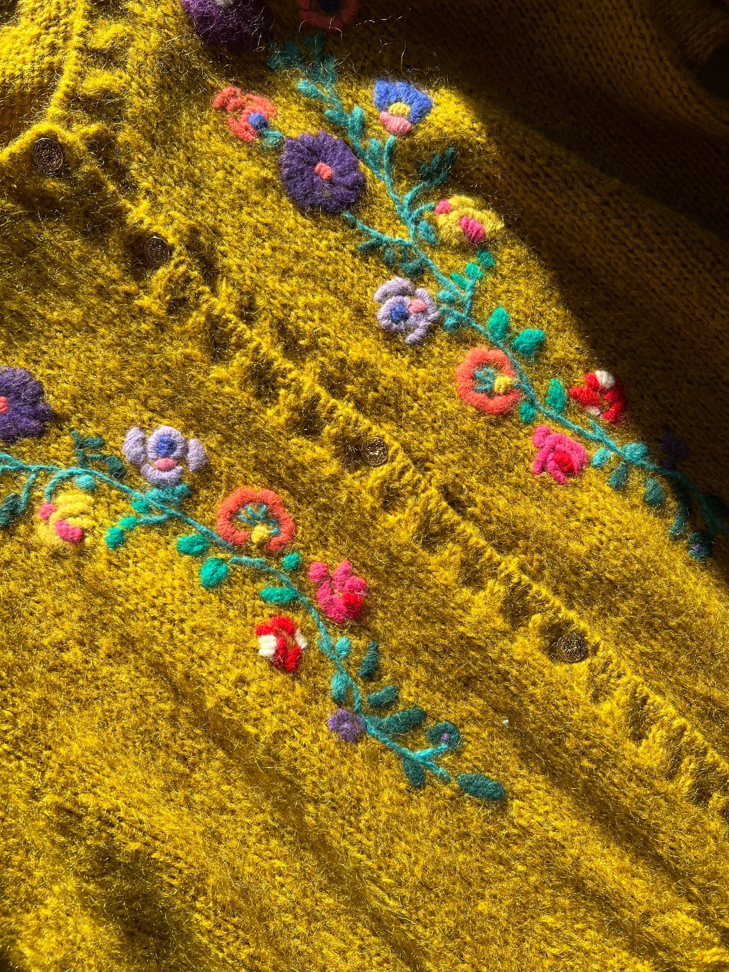 Embroidered Wool Cardigan