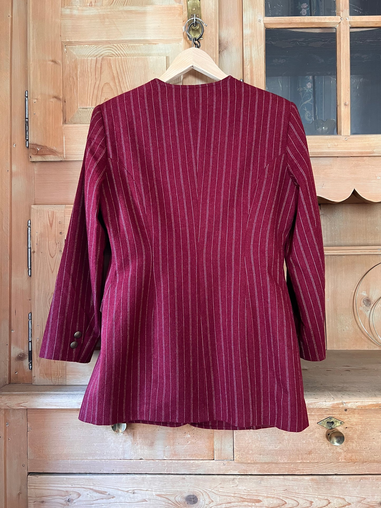 Vtg Two Piece Burgundy Set