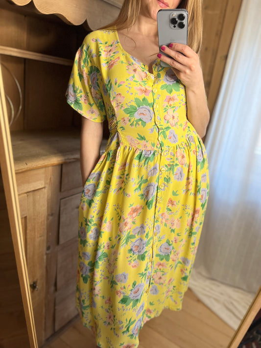 Yellow Floral Dress