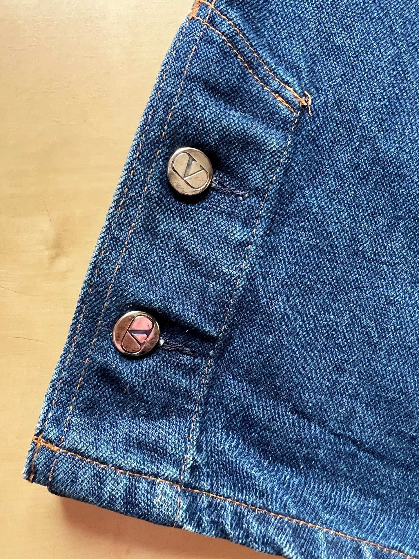 Vtg Valentino Denim Skirt