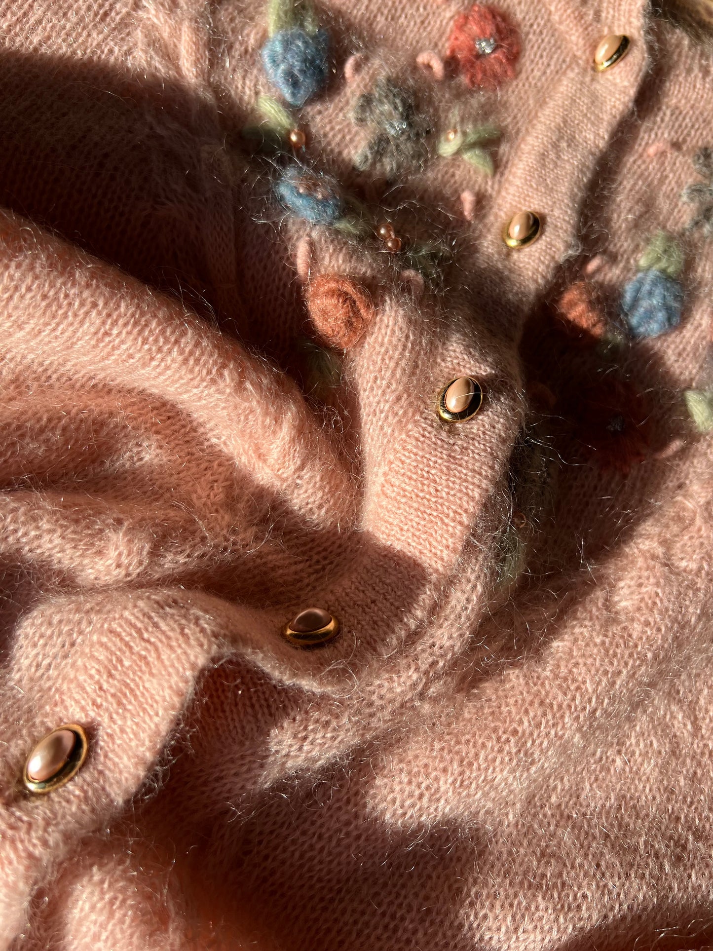 Pink Mohair Cardigan