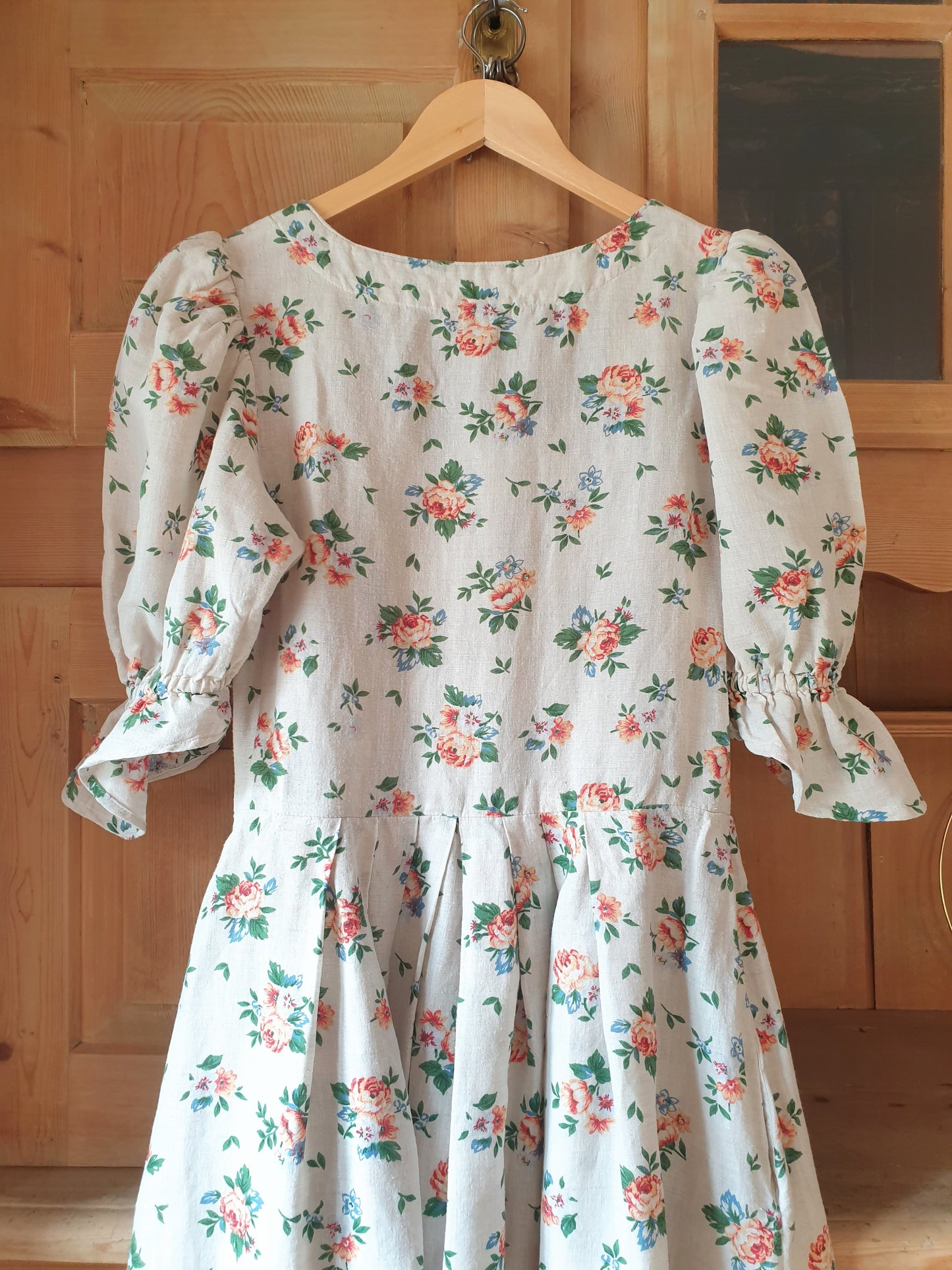 Floral Puff Sleeves Dress