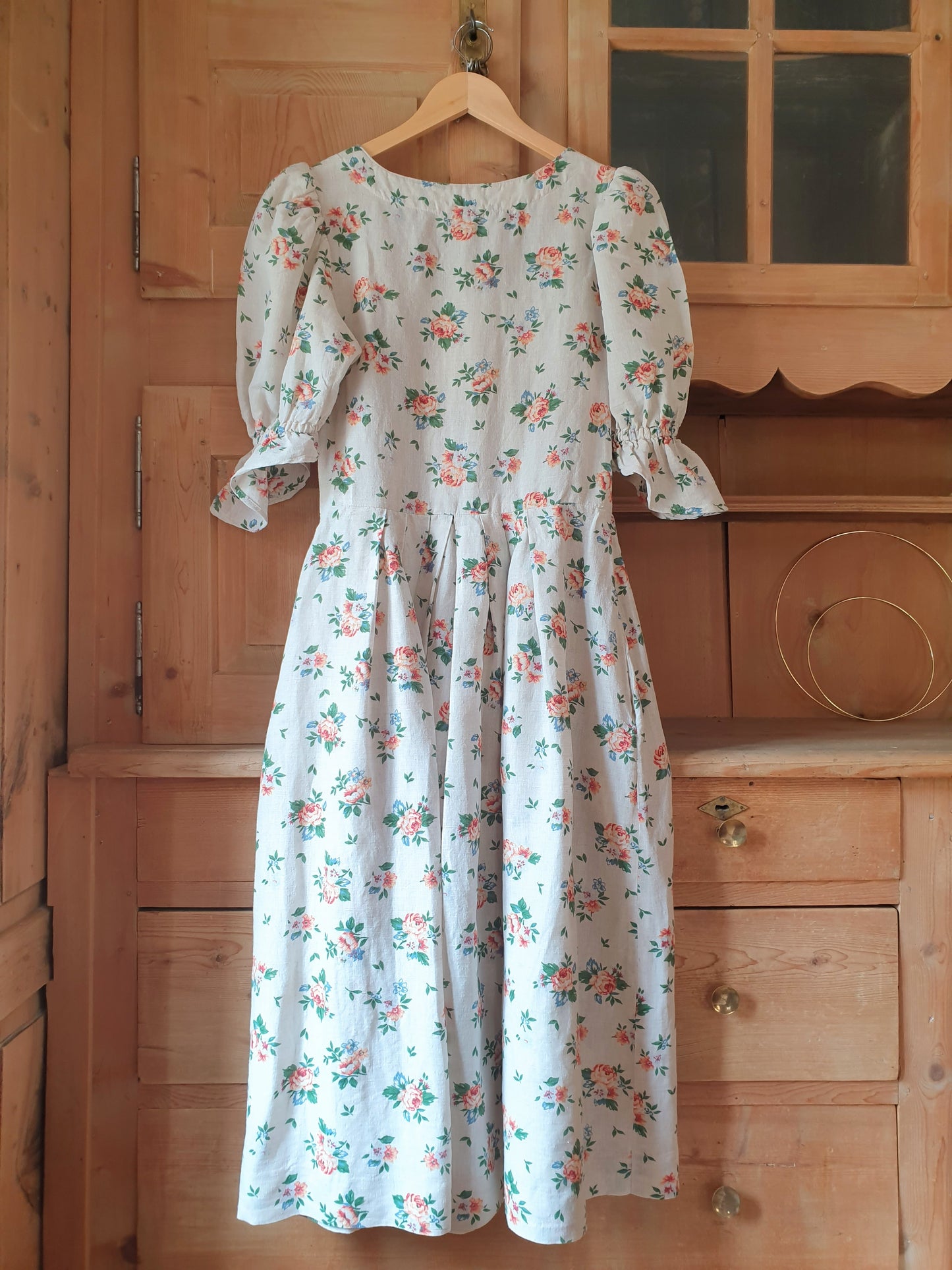 Floral Puff Sleeves Dress