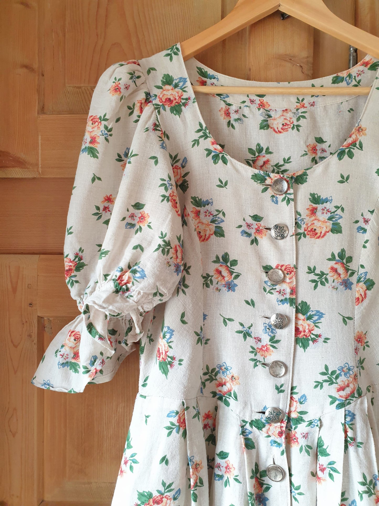 Floral Puff Sleeves Dress