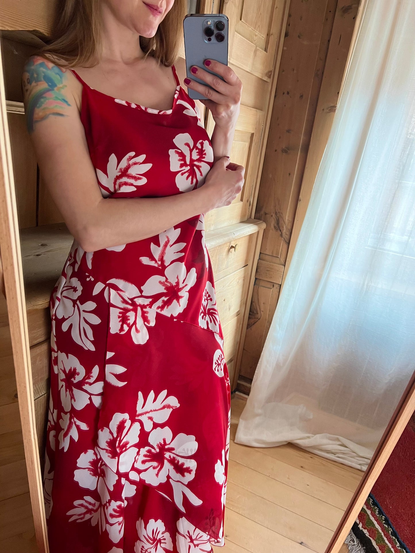 Red Floral Dress