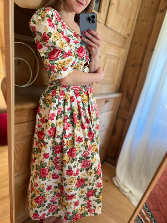 Floral Puff Sleeve Dress
