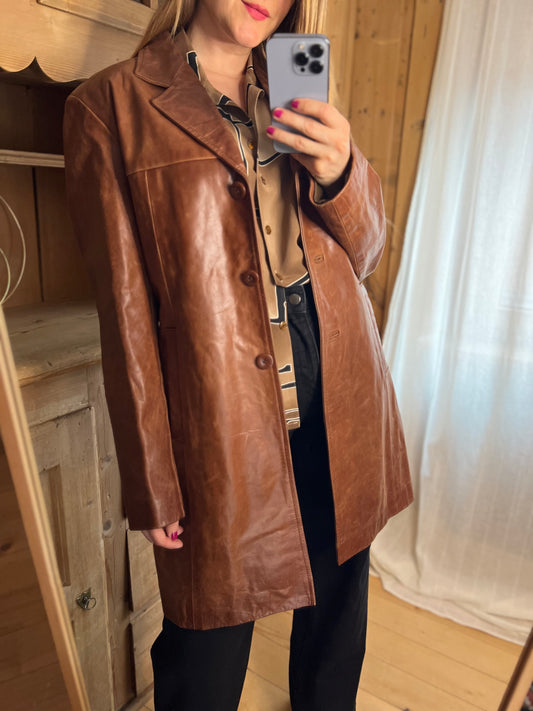 Brown Vtg Leather Jacket