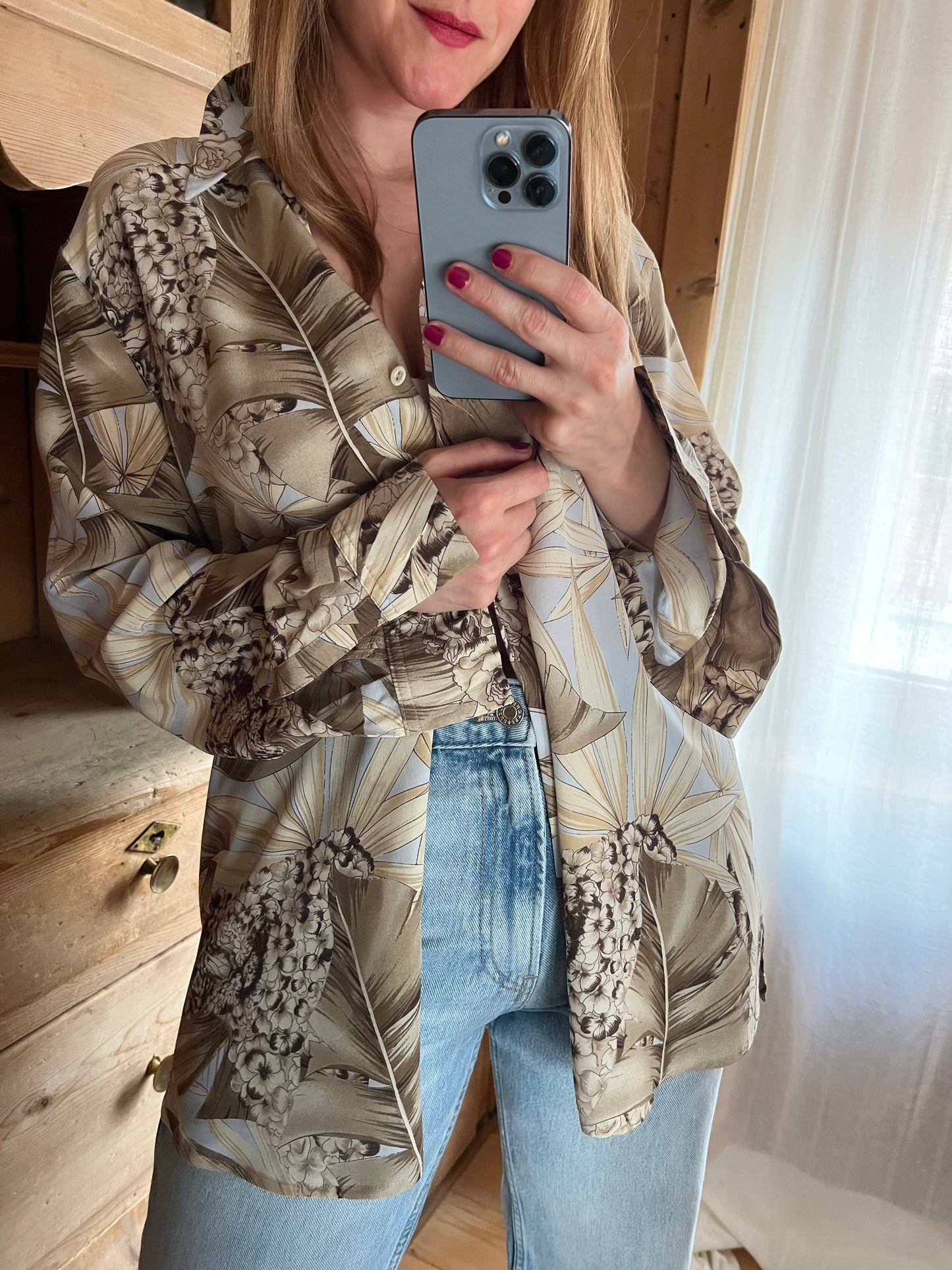 Vtg Silk Shirt