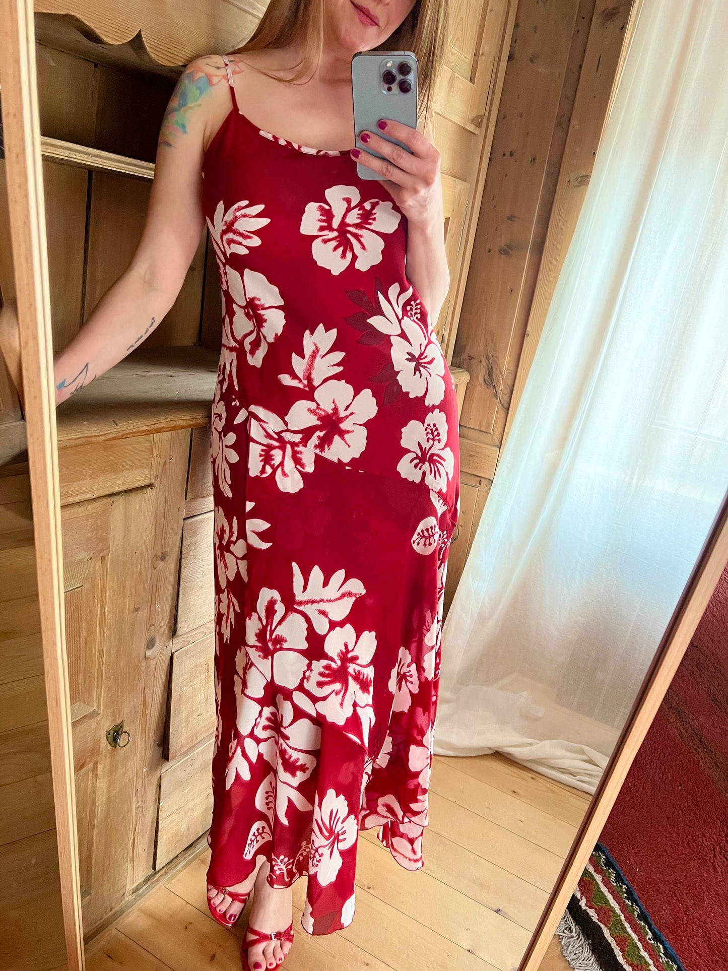 Red Floral Dress