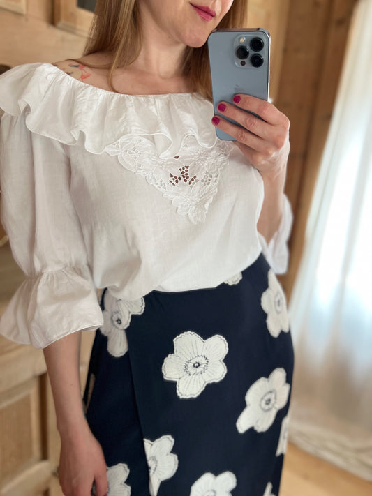 Ruffle Collar Blouse