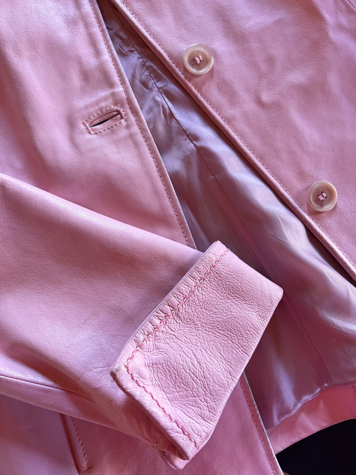 Light Pink Leather Jacket