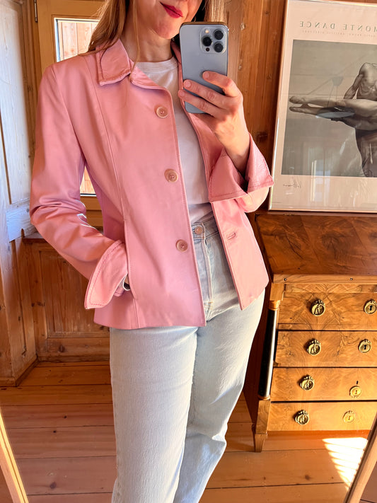 Light Pink Leather Jacket