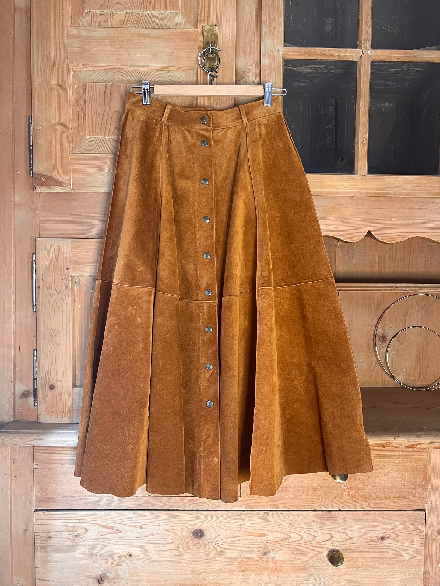 Suede Midi Skirt