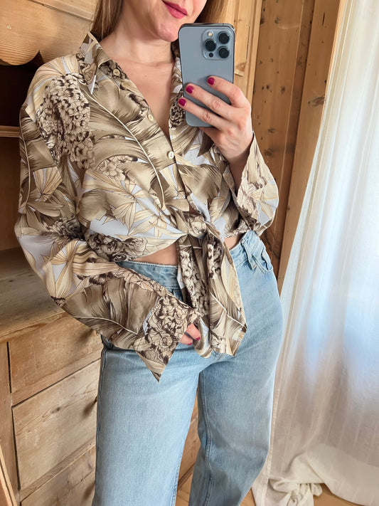 Vtg Silk Shirt