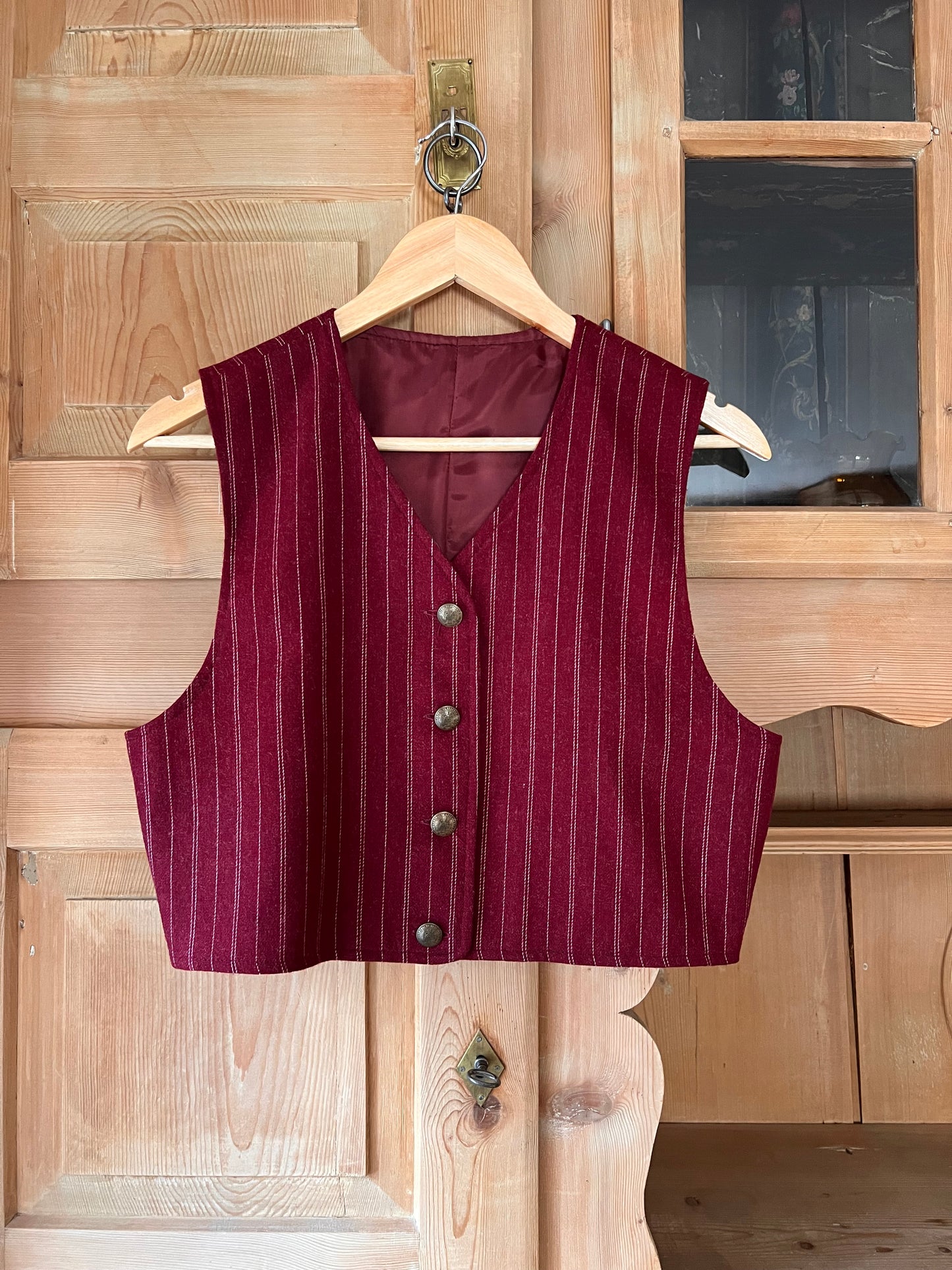 Vtg Two Piece Burgundy Set