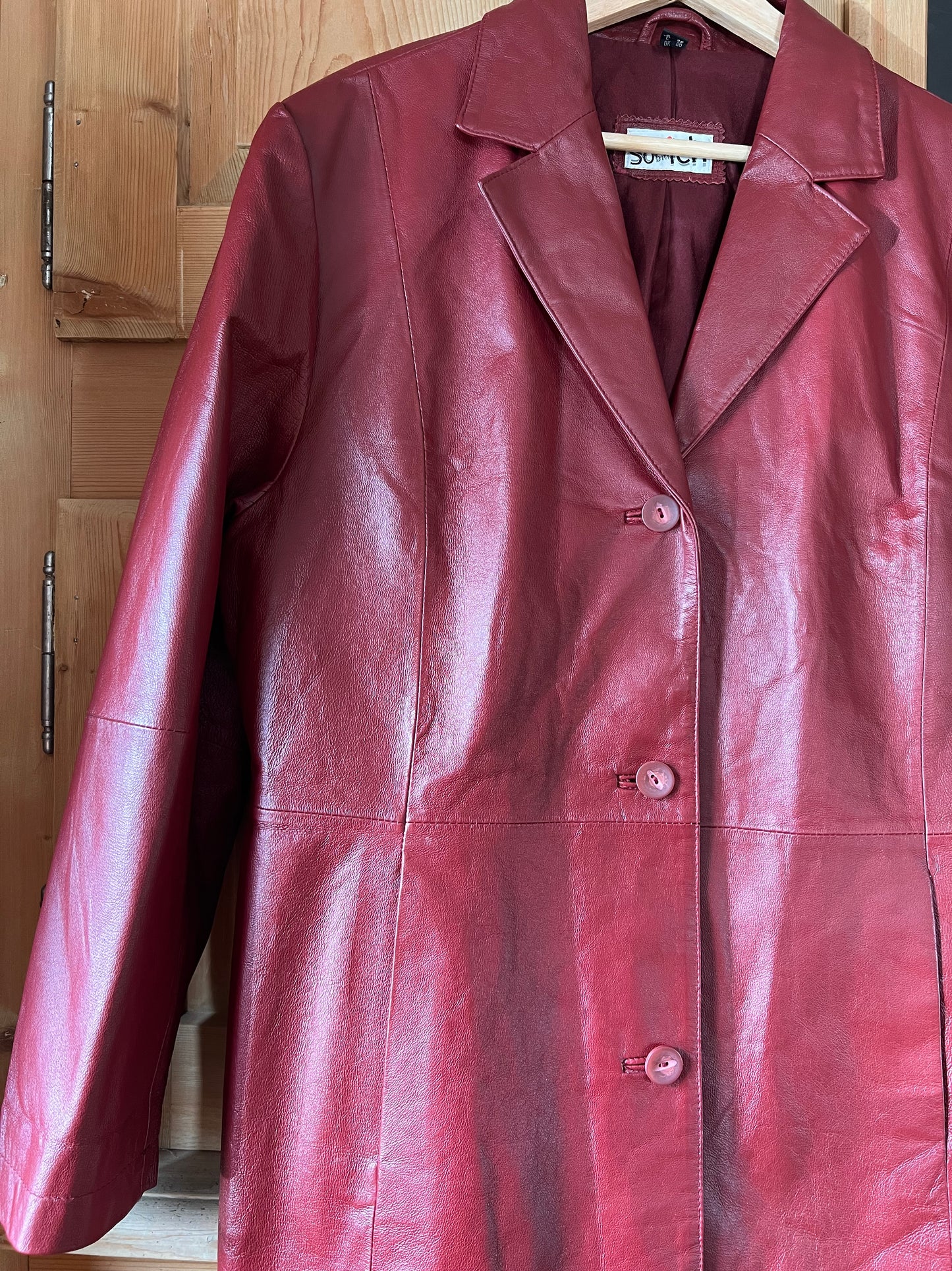 Burgundy Vtg Leather Jacket
