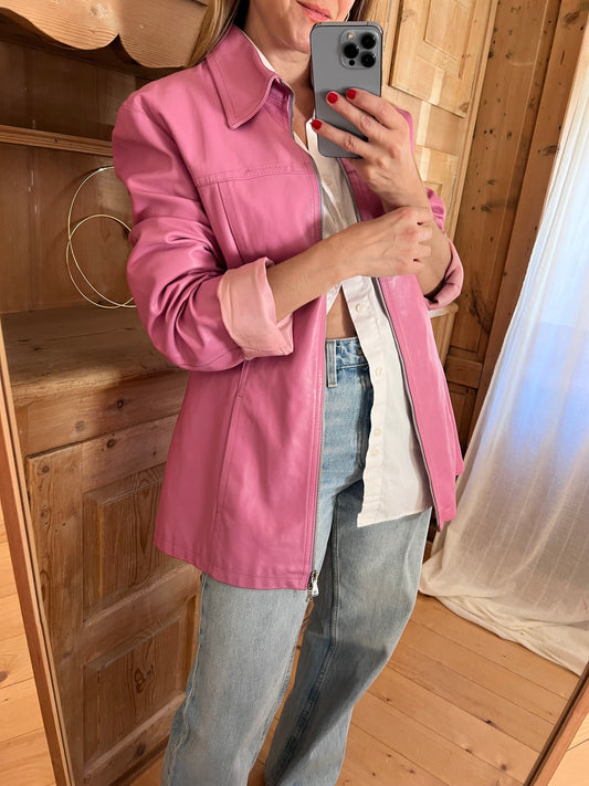 Pink Leather Jacket