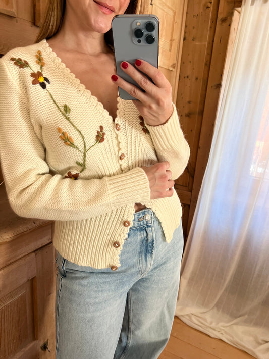 Embroidered Cardigan