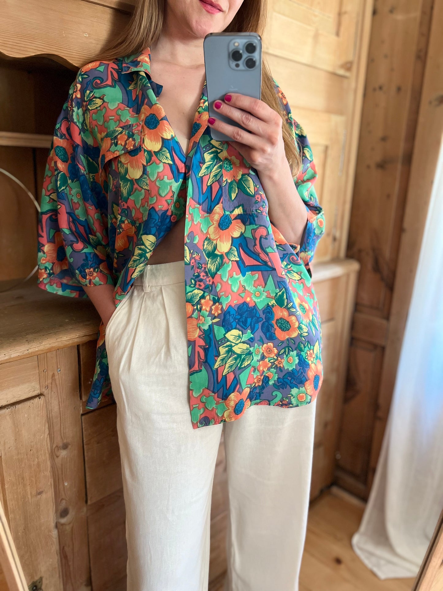 Vtg Silk Shirt