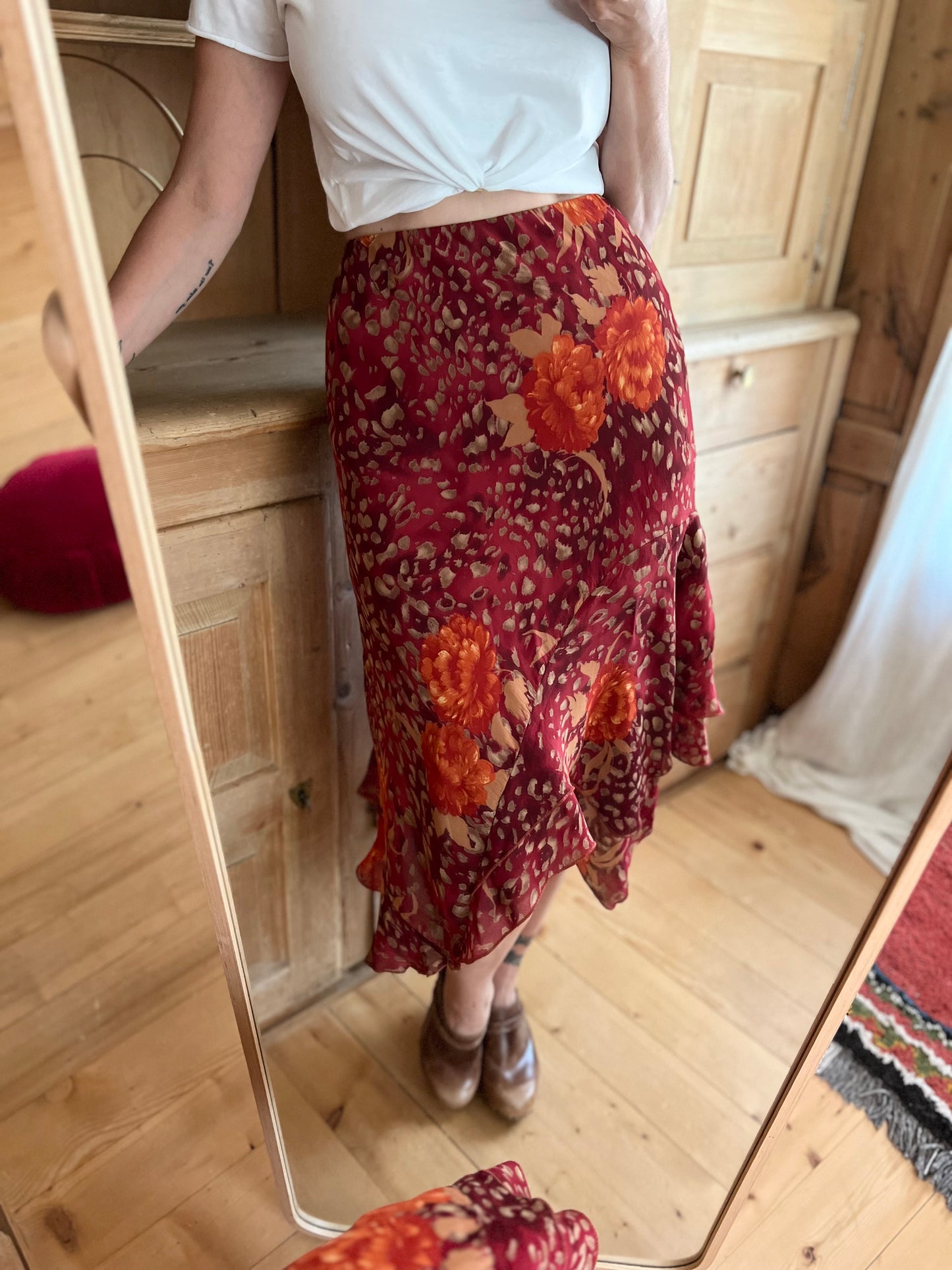 Asymmetrical Midi Skirt