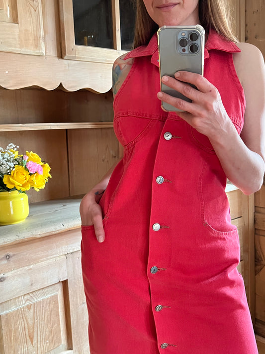 Red Denim Dress