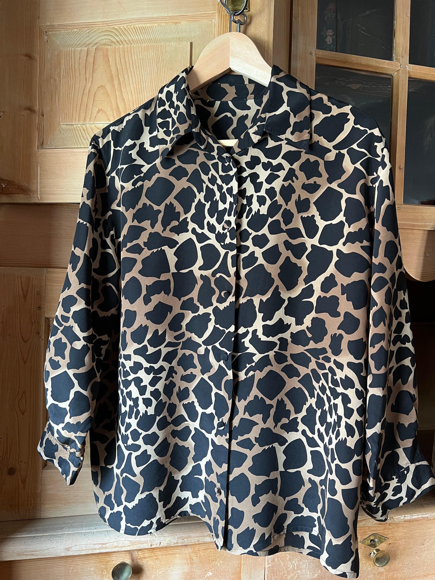 Silk Leopard Print Shirt