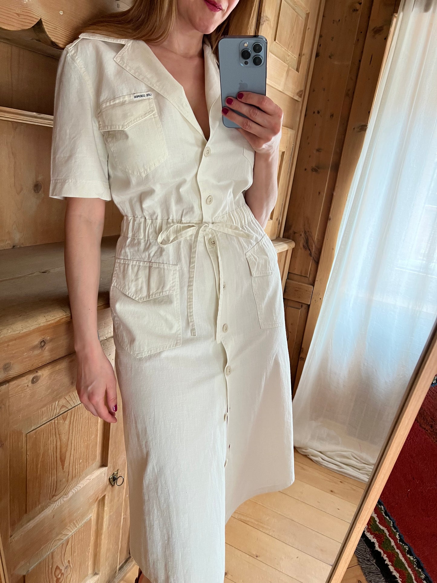 Vtg Lee Cooper Linen Dress