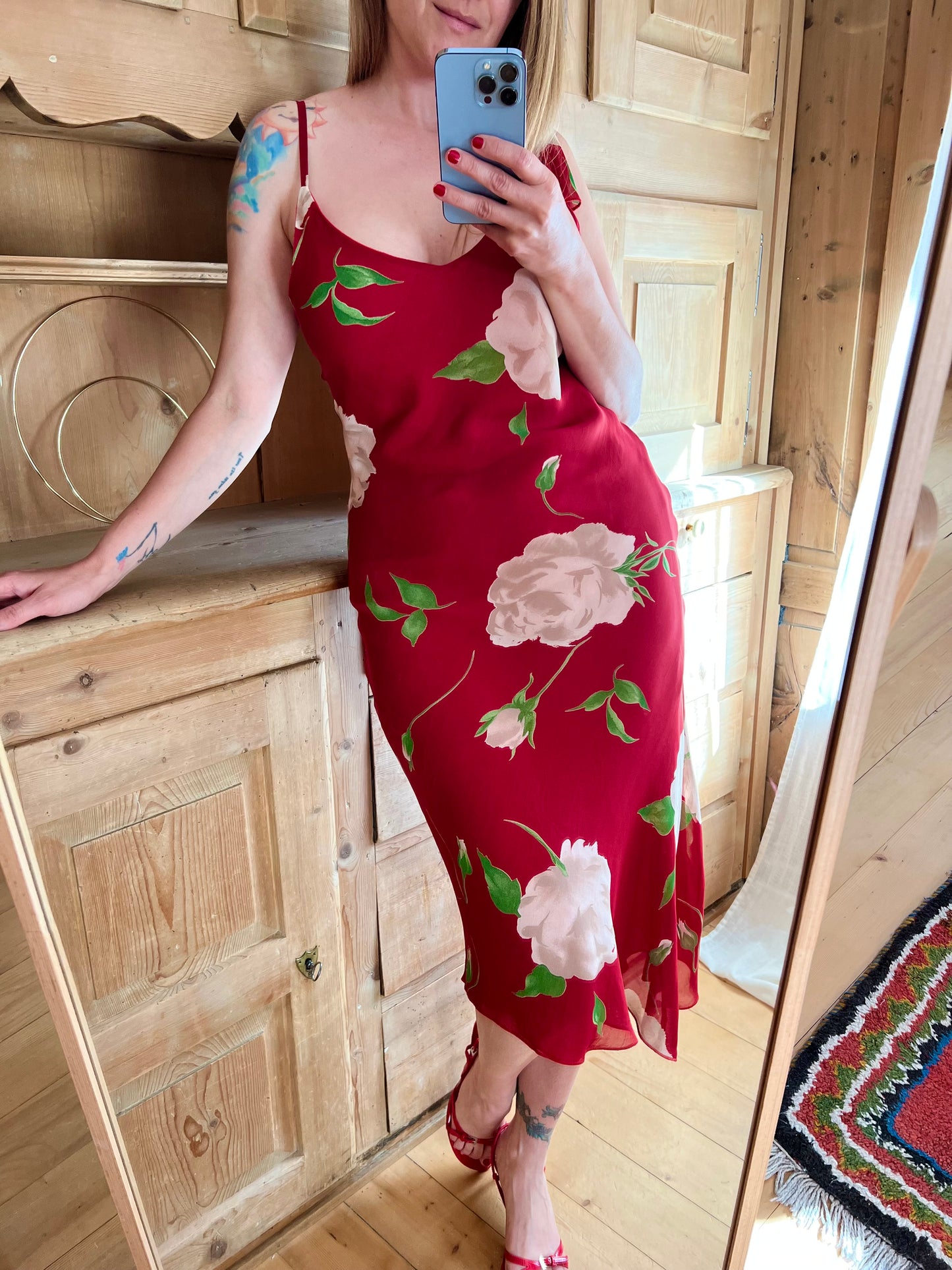 Vtg Red Dress