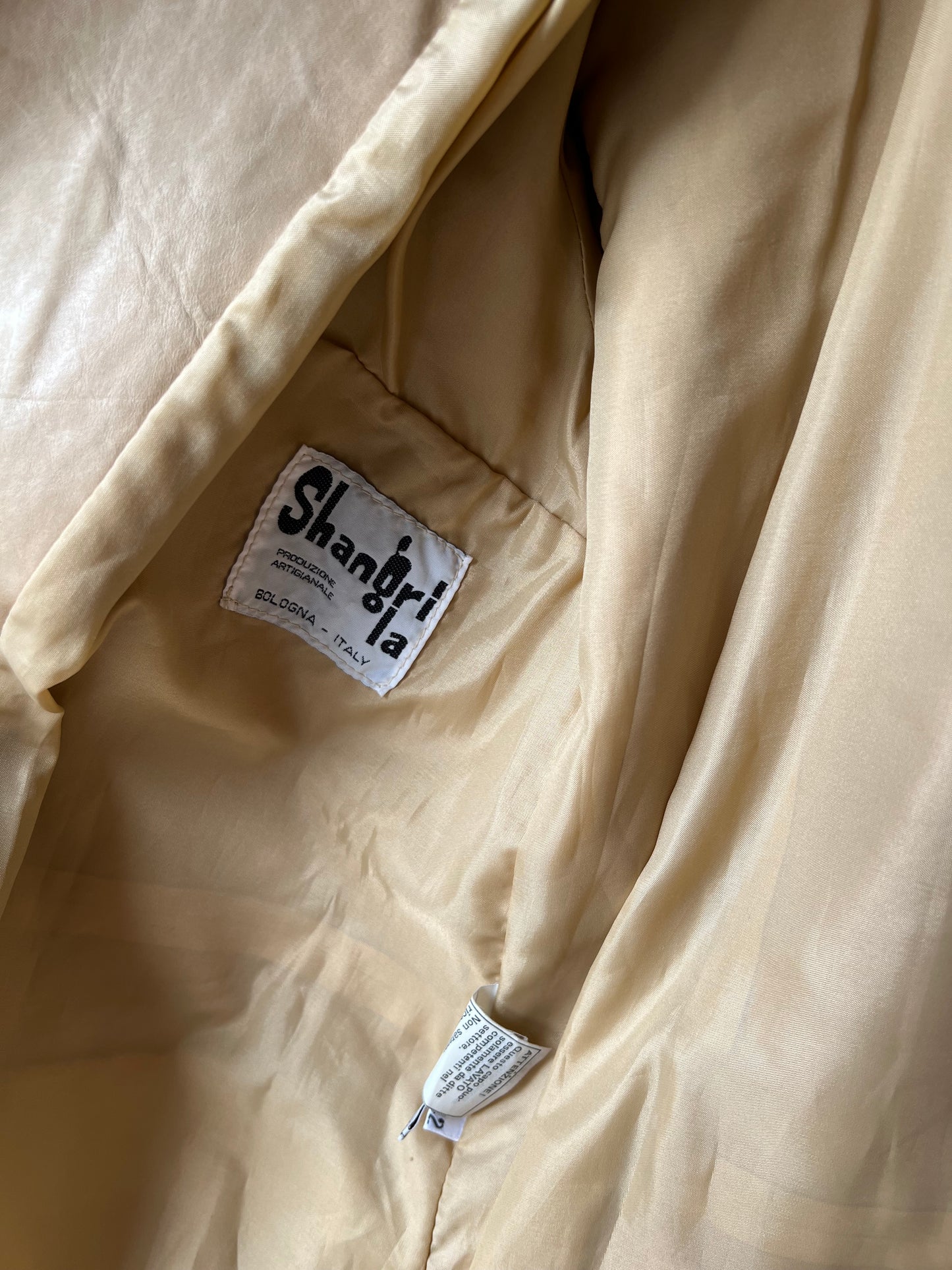 Vintage Beige Leather Jacket