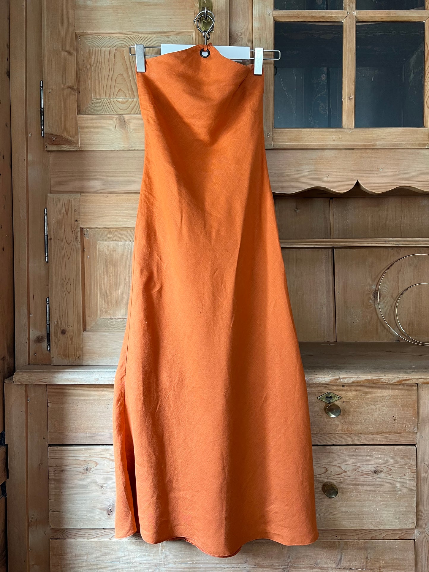 Maxi Linen Orange Dress