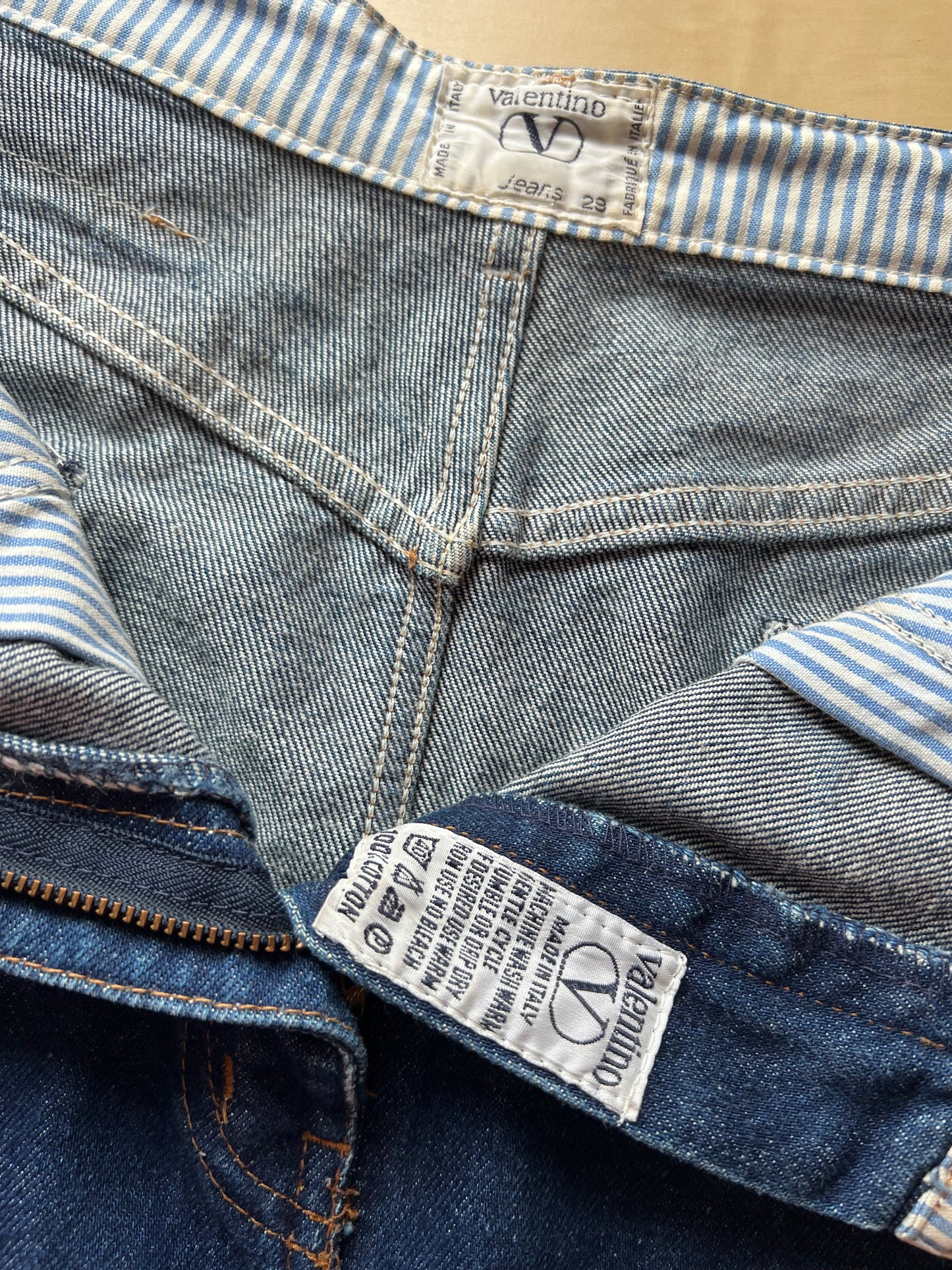 Vtg Valentino Denim Skirt