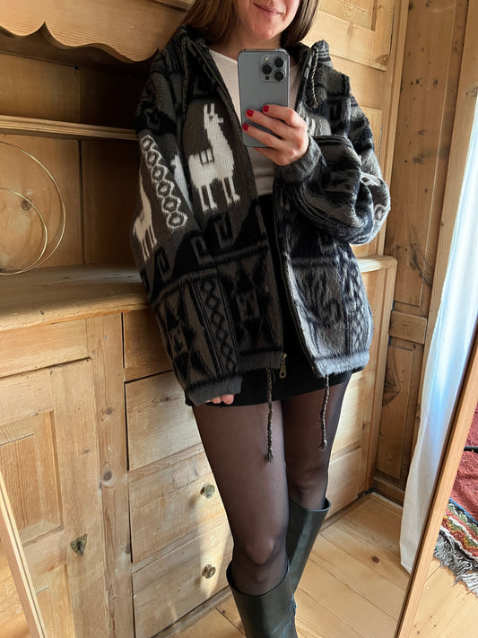 Hooded Alpaca Sweater