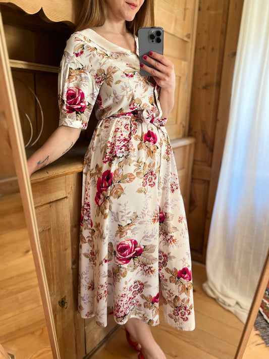 Vtg Floral Dress