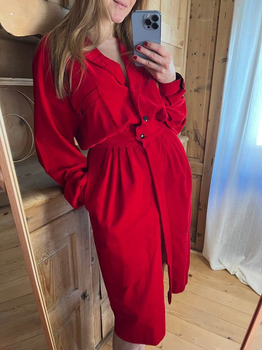 Vtg Krizia Poi Velvet Dress