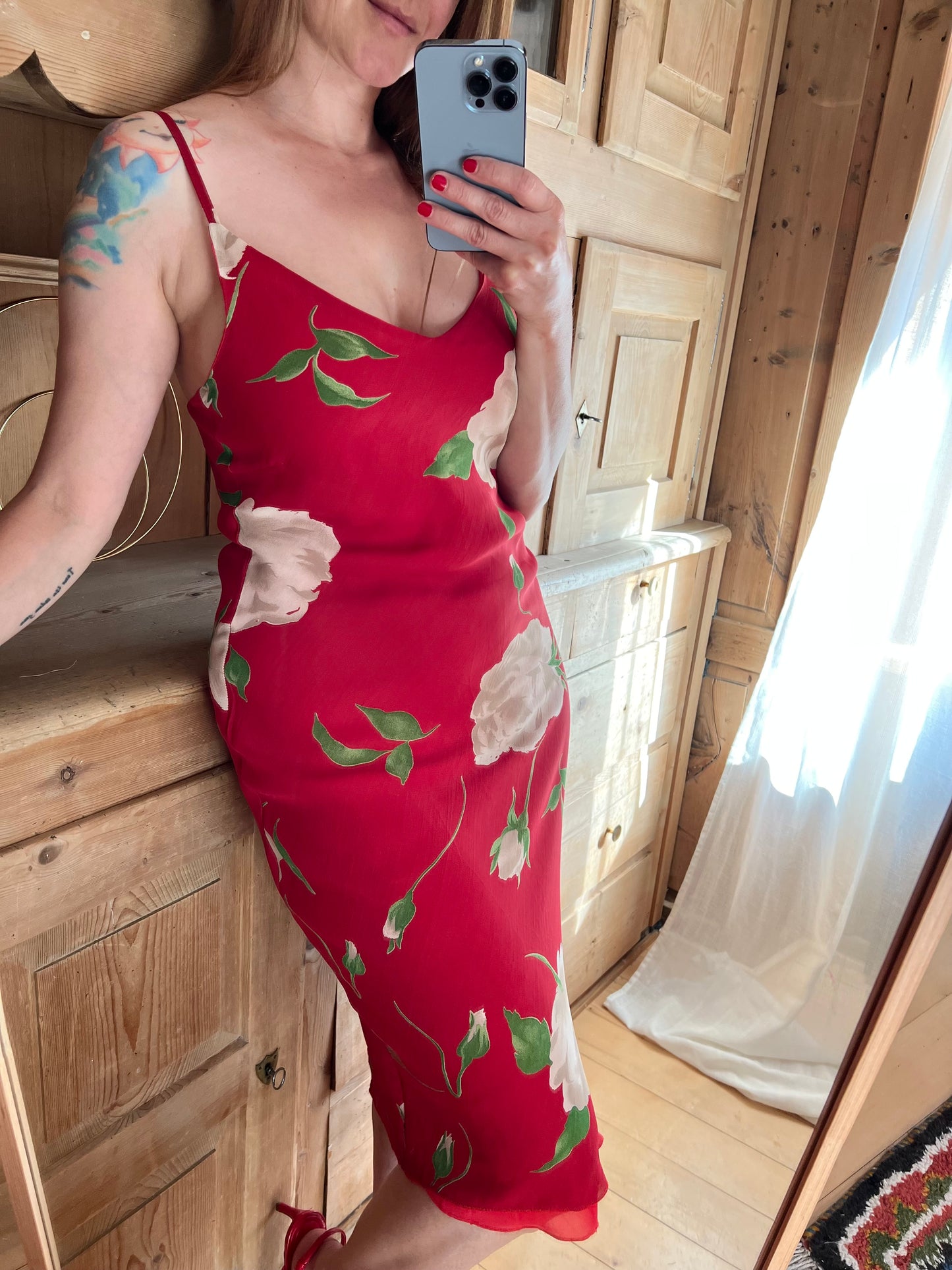 Vtg Red Dress