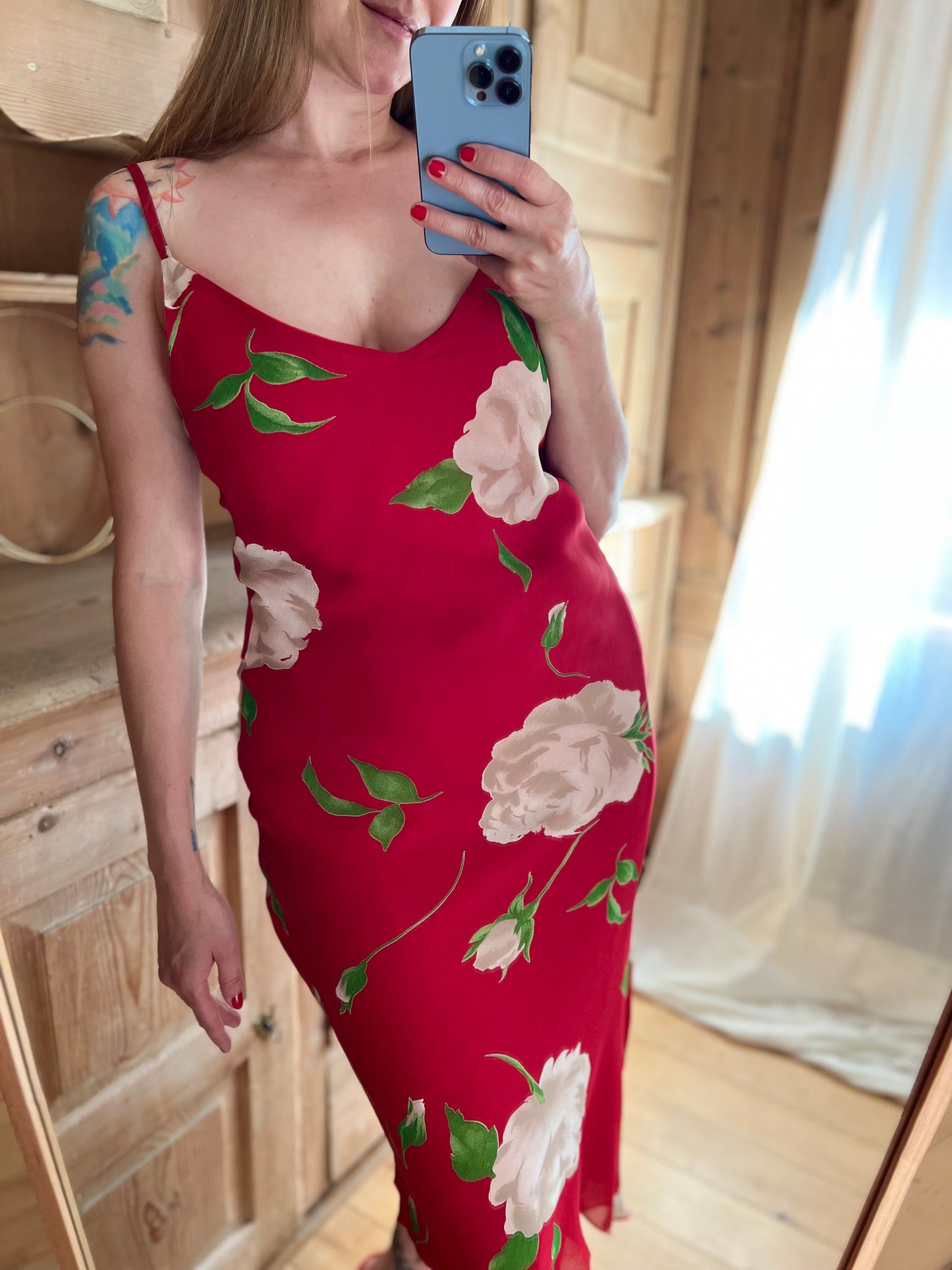 Vtg Red Dress