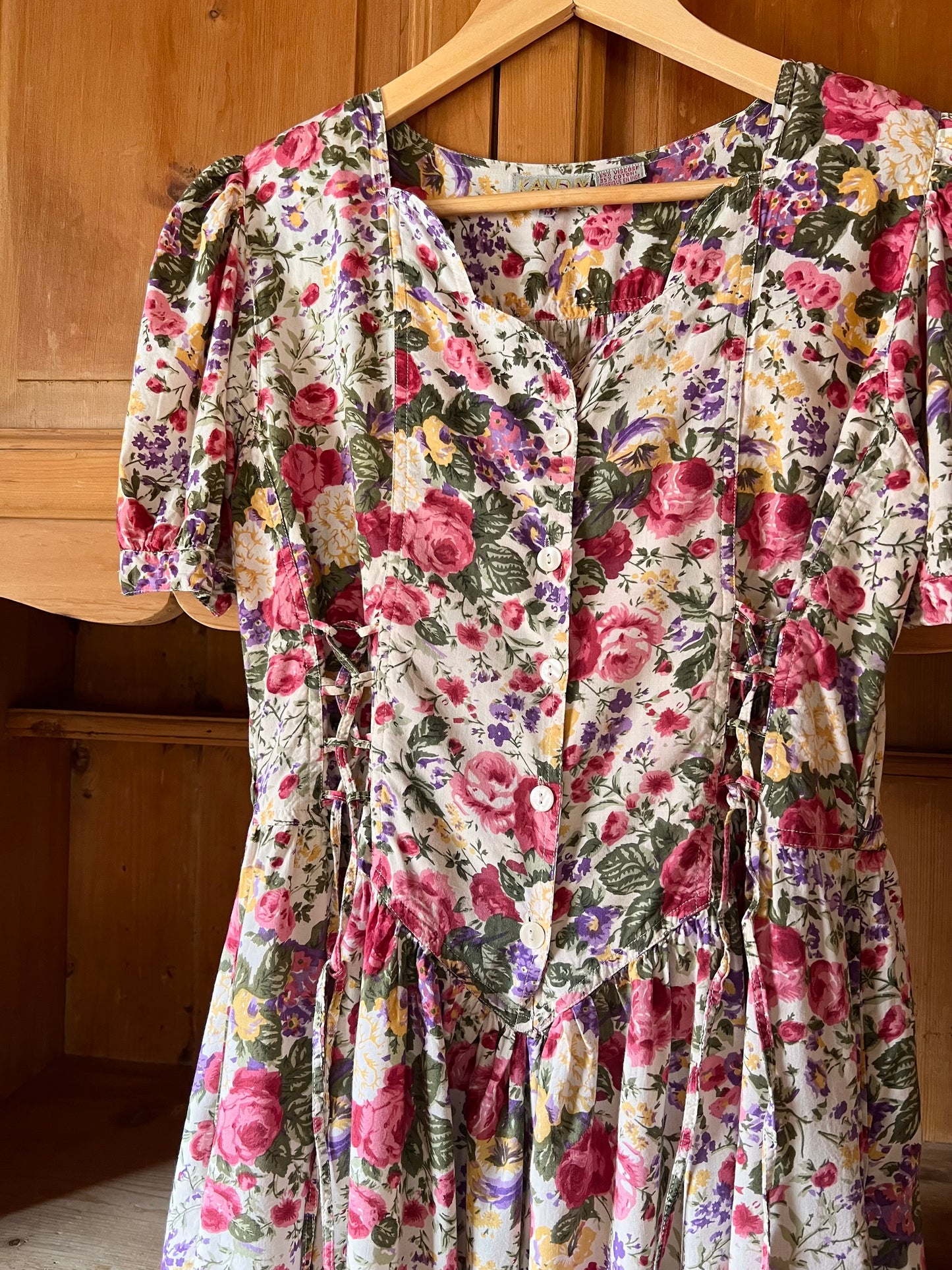 Vtg Floral Dress