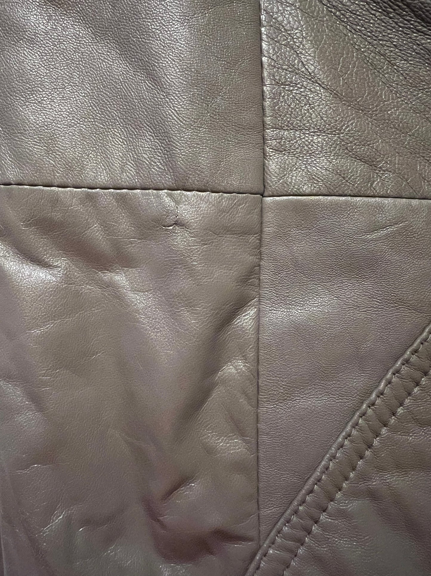 Grey Vintage Leather Jacket