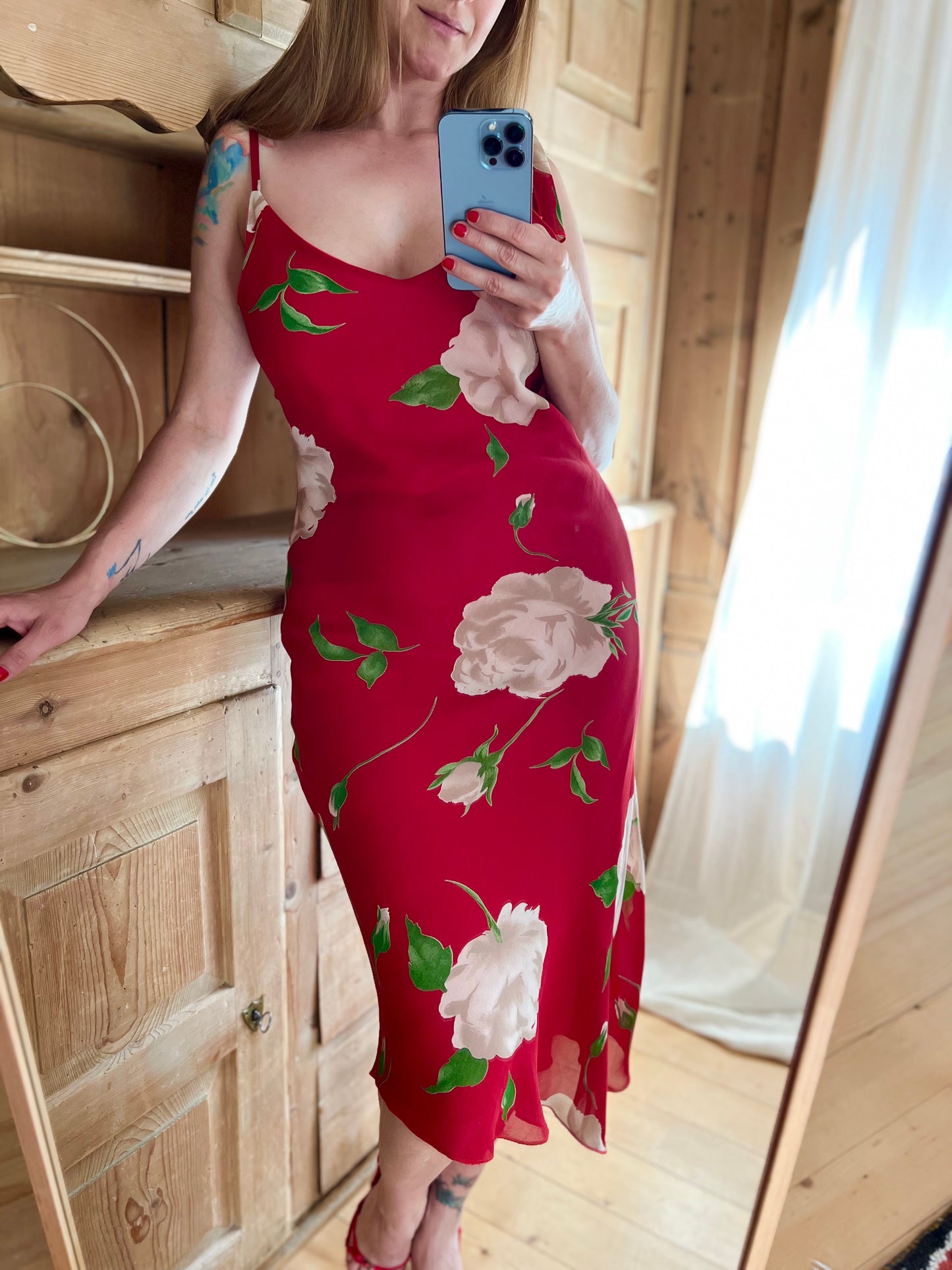 Vtg Red Dress