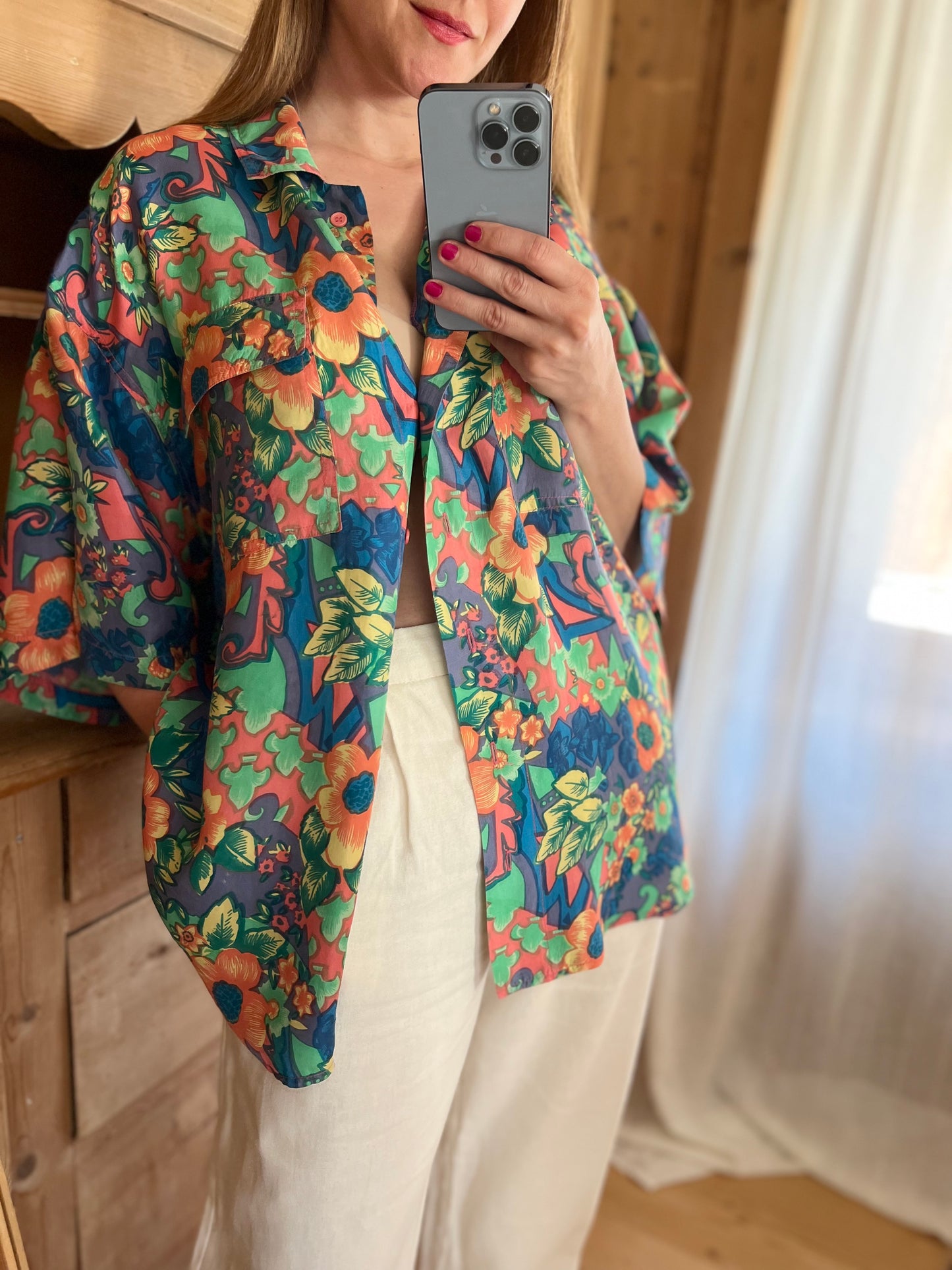 Vtg Silk Shirt