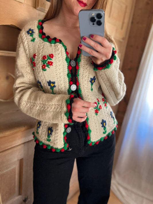 Vtg Wool Cardigan
