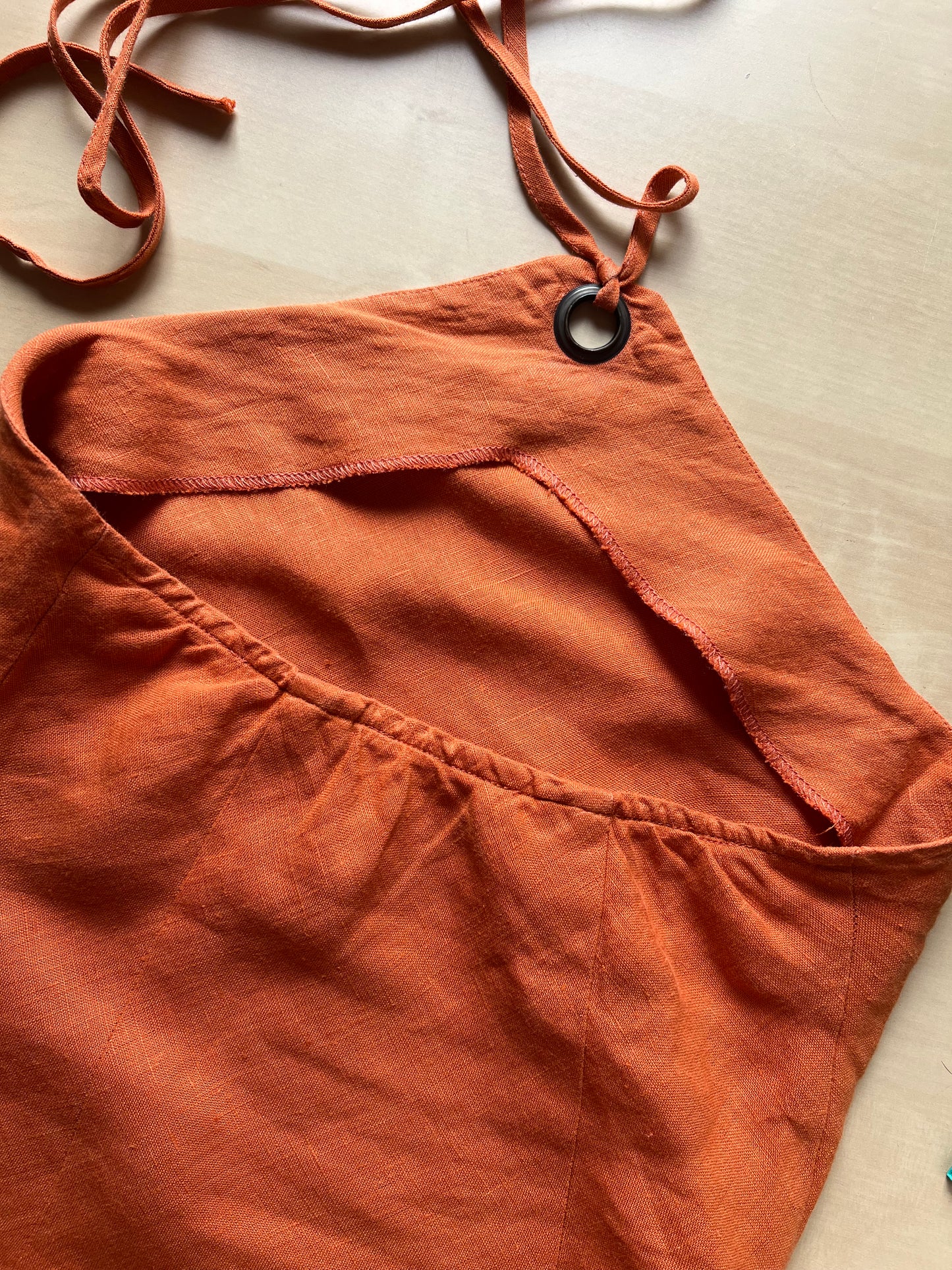 Maxi Linen Orange Dress