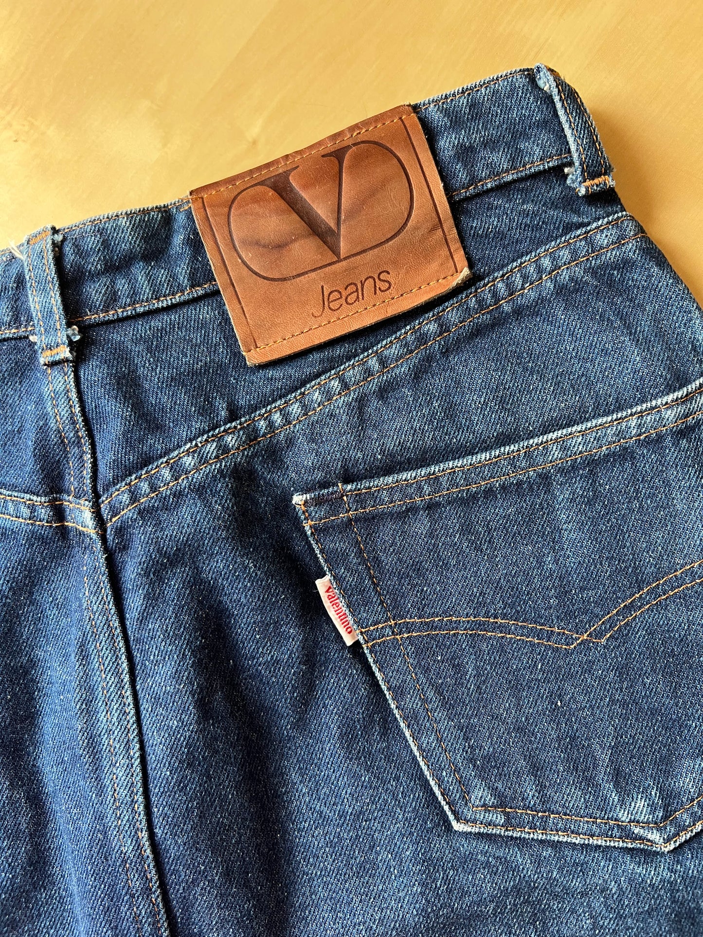 Vtg Valentino Denim Skirt