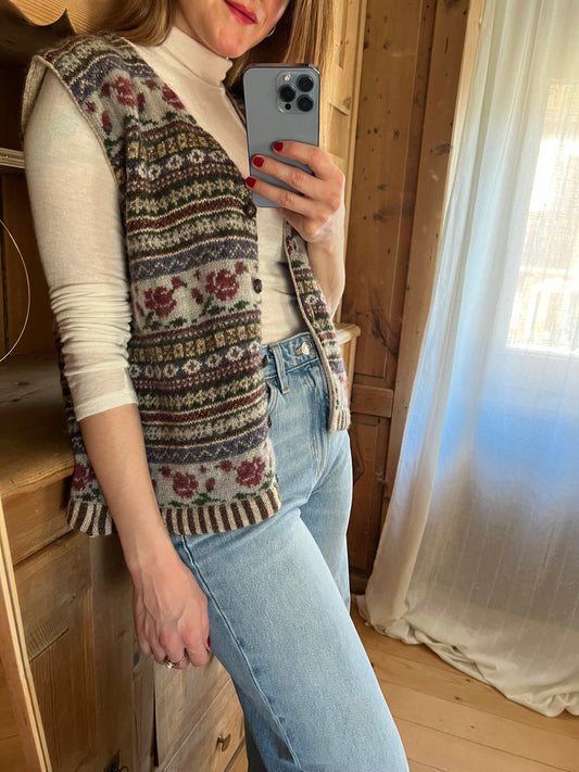 Wool & Silk Vtg Vest