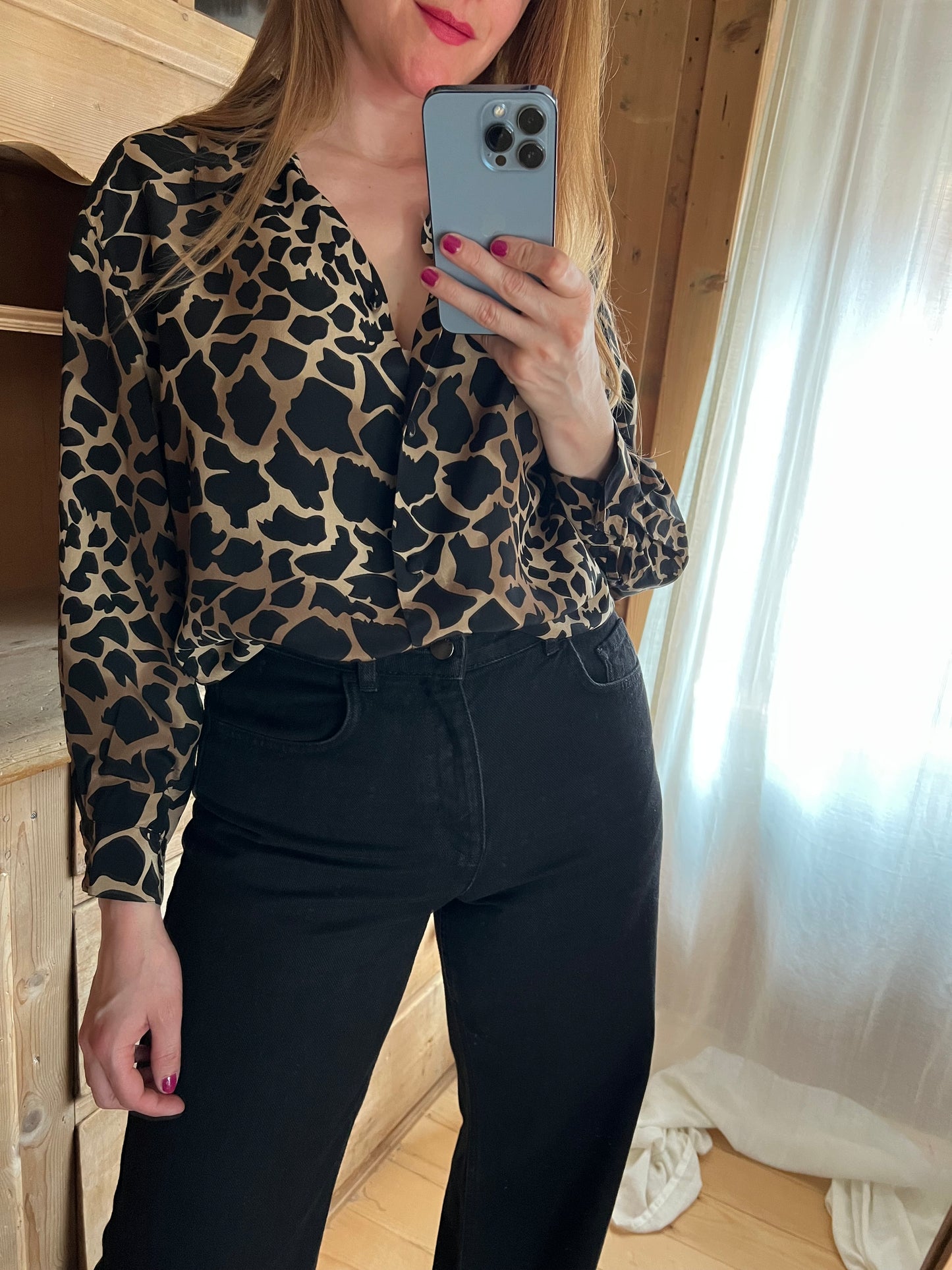 Silk Leopard Print Shirt