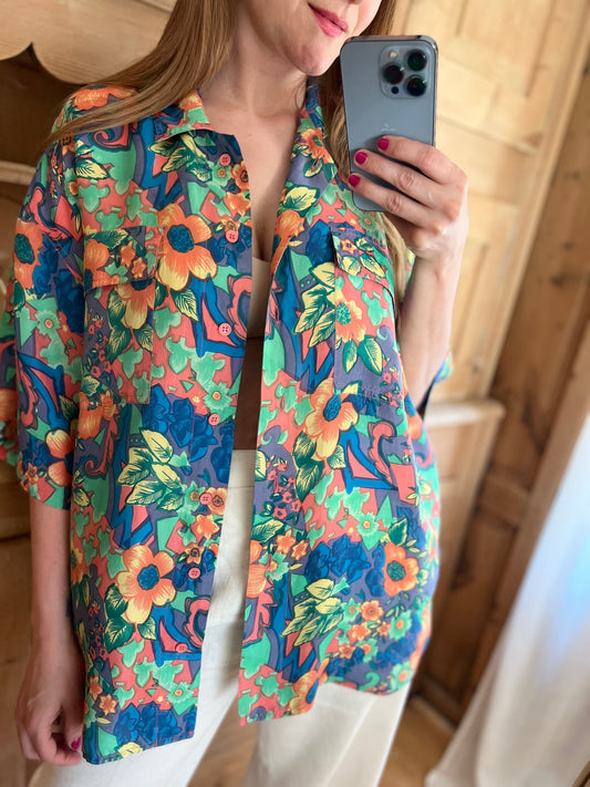 Vtg Silk Shirt