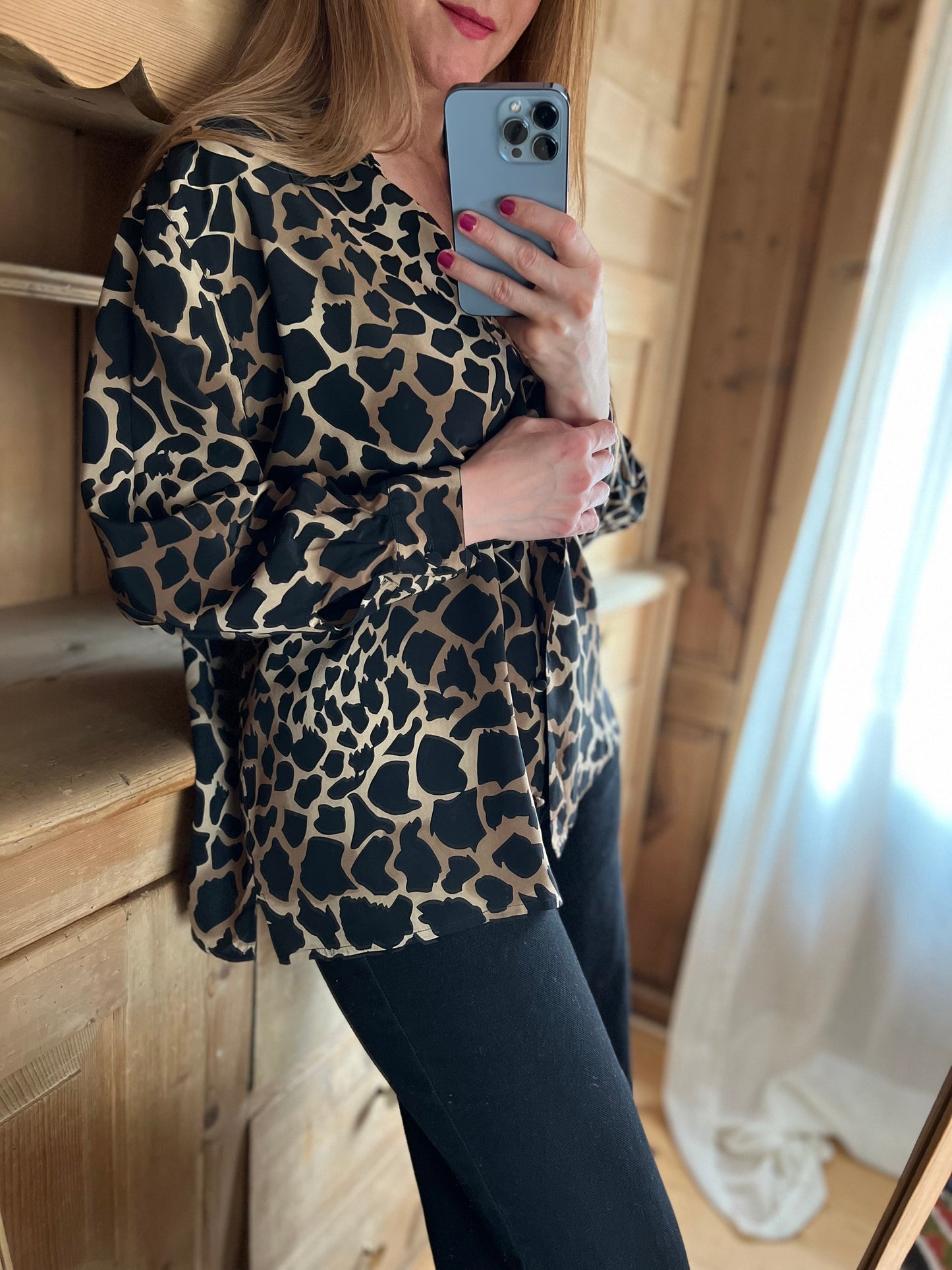 Silk Leopard Print Shirt