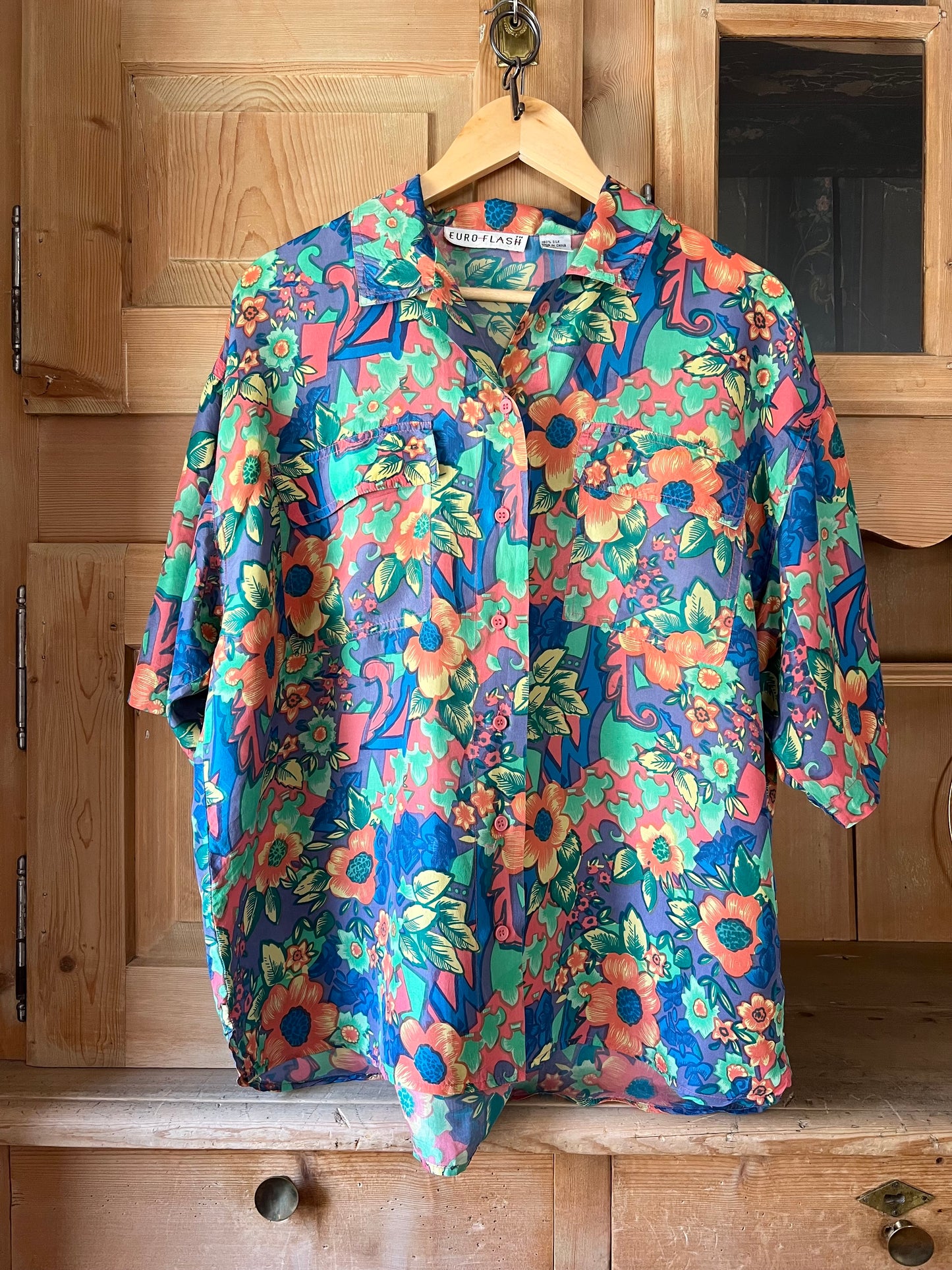 Vtg Silk Shirt